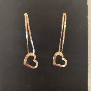 14 karat gold heart earrings